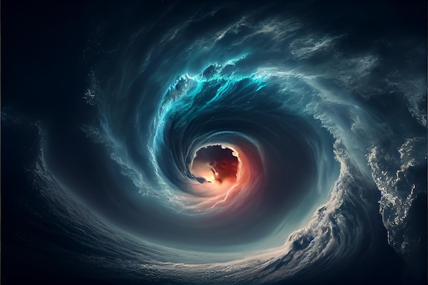 Hurricane view from spaceGenerative AI