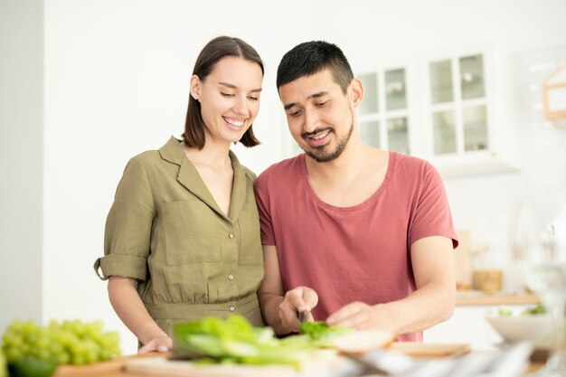 Husband cooking