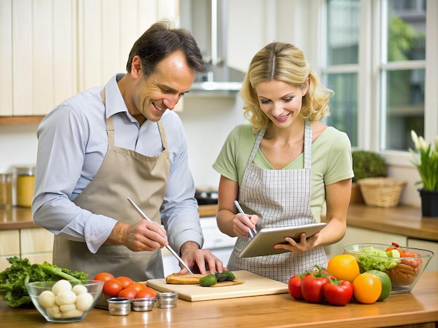 夫 は 妻 に 週 の 食事 を 計画 し,準備 する こと を 助ける