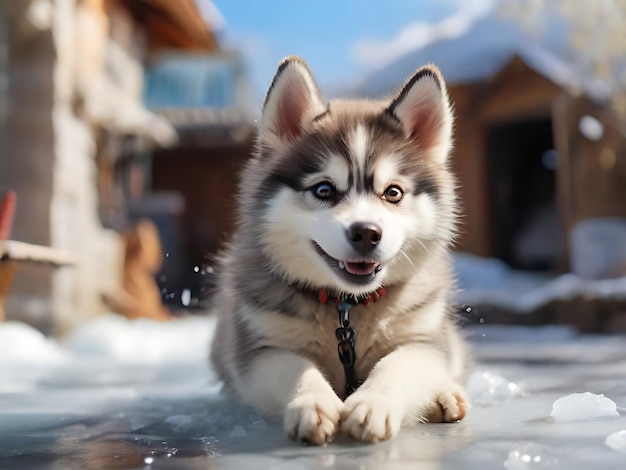 Foto un cane husky