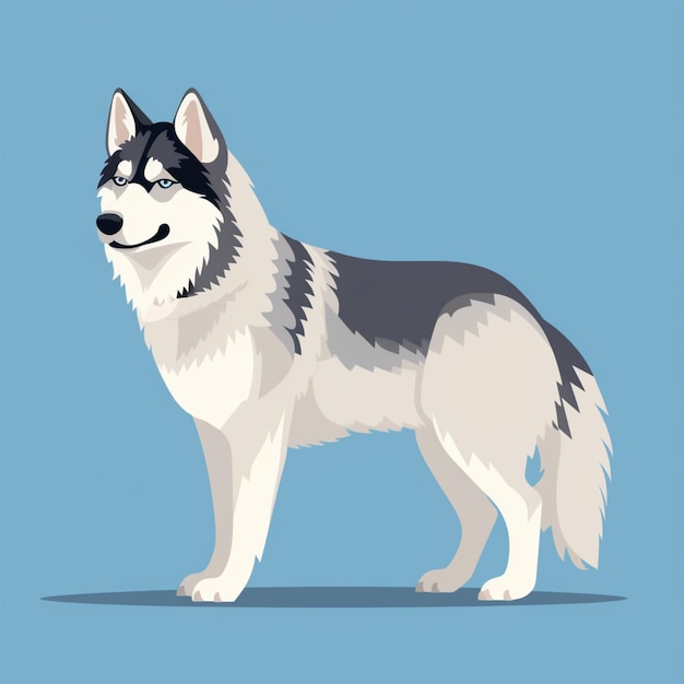 Photo husky illustration