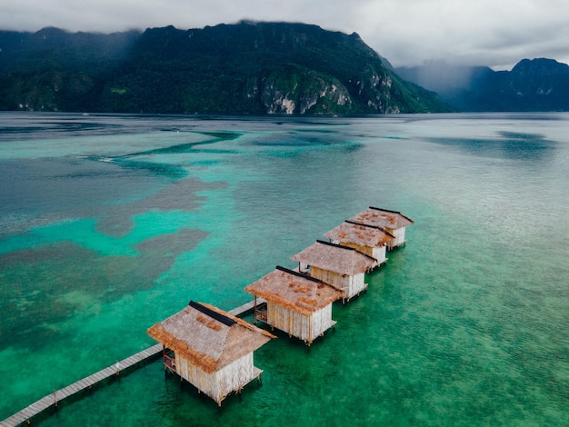 hut on the sea, cootage ora island maluku tengah