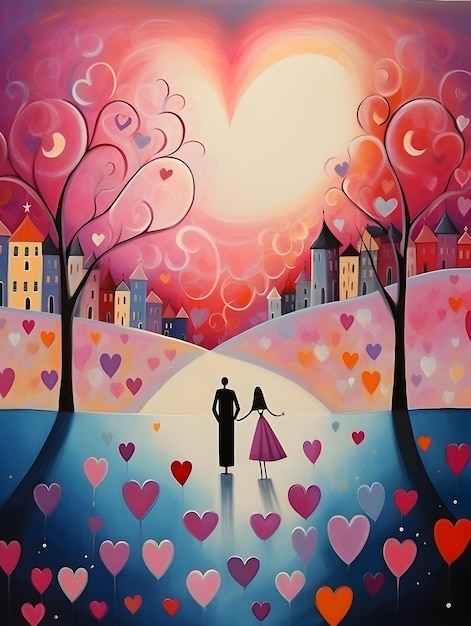 Huwelijk achtergrond illustratie ontwerp koppel in liefde huwelijk bruid