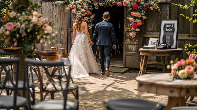 Huwelijk liefde en bruid met bruidegom in de tuin voor de huwelijksceremonie viering en toewijding romantische partners vertrouwen en bruidspaar knuffelen omhelzen en gelukkig voor romantiek kalmte en vrede in het park