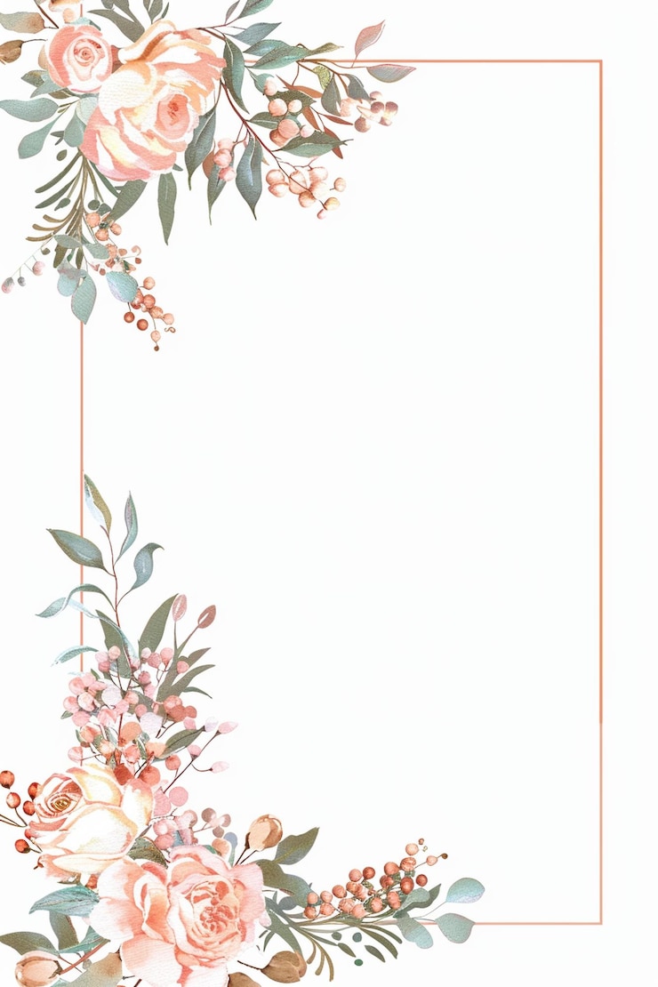 Foto huwelijksinvitatie frames bloemen bloemen botanische romantiek liefde