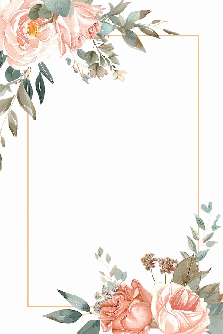 Foto huwelijksinvitatie frames bloemen bloemen botanische romantiek liefde