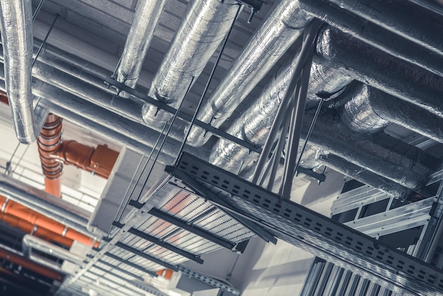 HVAC System Piping in Commercial Building