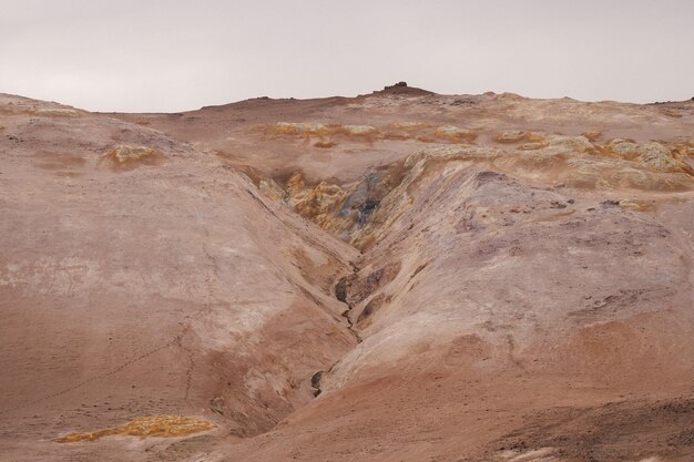 Photo hverir mug valley in iceland