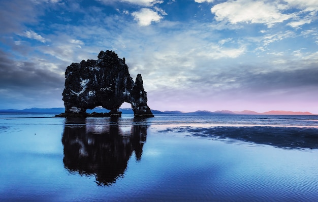 Hvitserkur is a spectacular rock in the sea