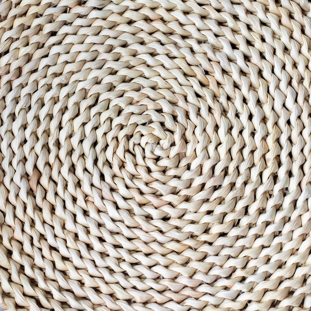 Hyacinth round mat close up