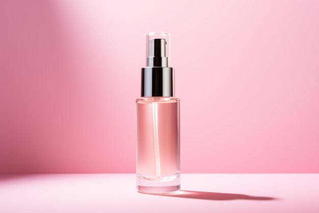 Hydrating serum for skin pink pastel backdrop