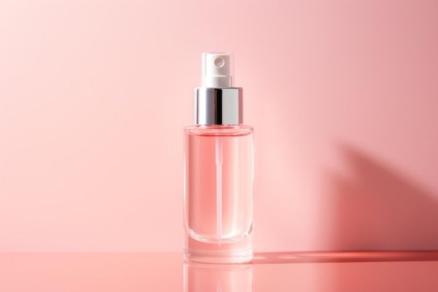 Hydrating serum for skin pink pastel backdrop