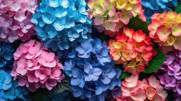 Photo hydrengea or hortensia flowers