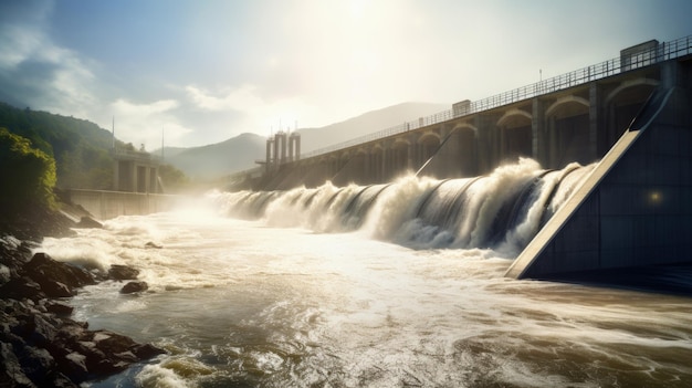 Hydroelectric dam Generative AI