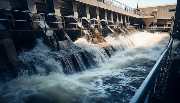 写真 水力発電所のプロの写真撮影