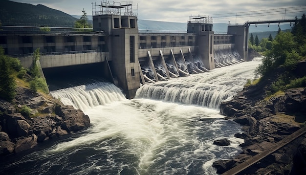 水力発電所のプロの写真撮影