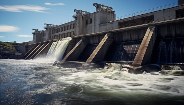 Hydroelectric power plant professional photoshoot