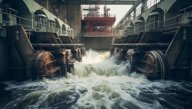 Hydroelectric power plant professional photoshoot