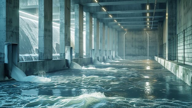 Hydroelectric Power Station Discharge Water