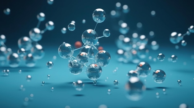 Photo hydrogen molecules ai generated