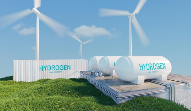 Hydrogen power and wind tubine for generate green hydrogen zero emission power