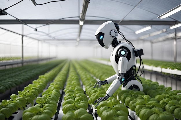 гидропонический сельскохозяйственный робот