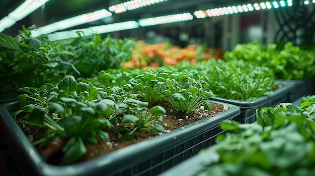 A Hydroponic Leafy Greens Farm Background