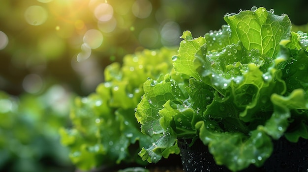 Photo hydroponic lettuce production renewable wallpaper