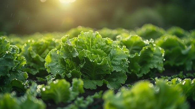 Photo hydroponic lettuce production renewable wallpaper