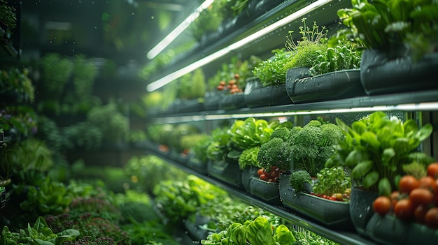 Hydroponic Vertical Farm Automated Background