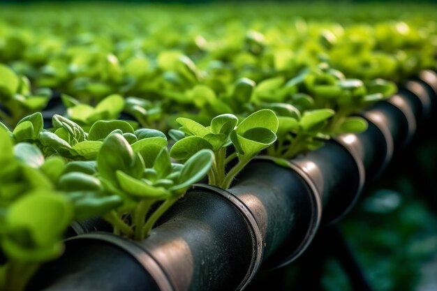 Foto hydroponische tuin met groenten