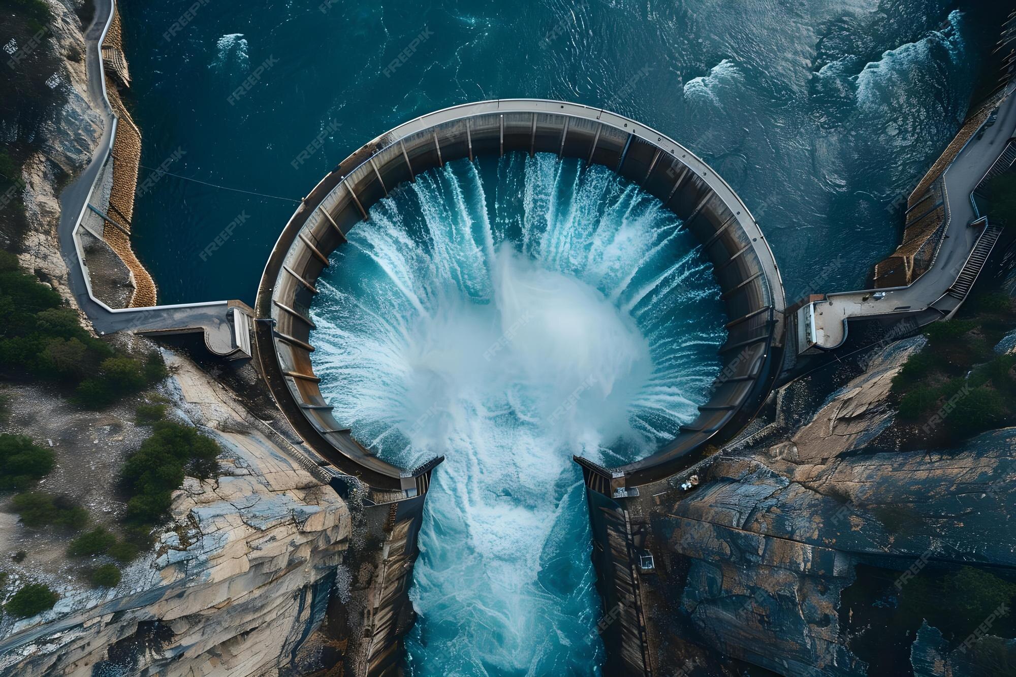 Premium Photo | Hydropower dam harnessing rivers force for renewable 