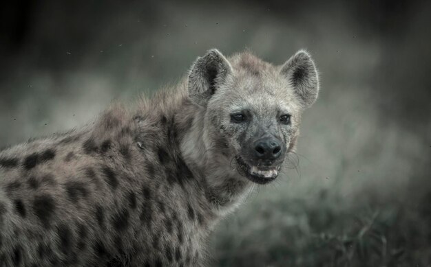 Hyena die Kruger Nationaal Park Zuid-Afrika eet