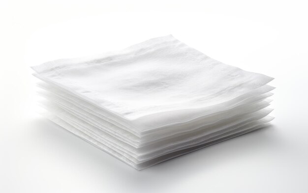 Hygienic Dressing Sterile Gauze Pad Isolated on a White Background