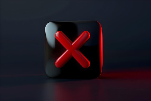 Photo hyper d x button icon with sleek uiux design and bold red accents