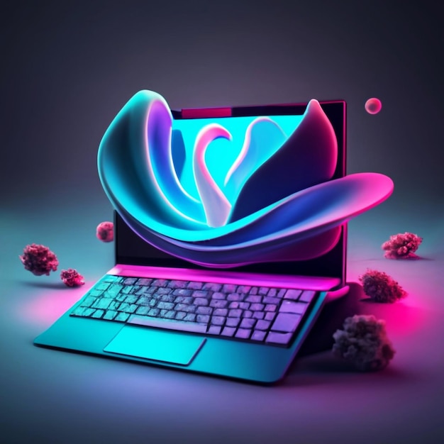 Hyper futuristic laptop