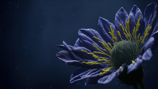 Hyper macro photography of spring bright intricate flower