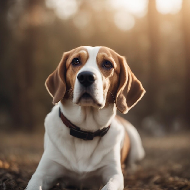 白い背景を持つ非常にリアルなビーグル犬の全身