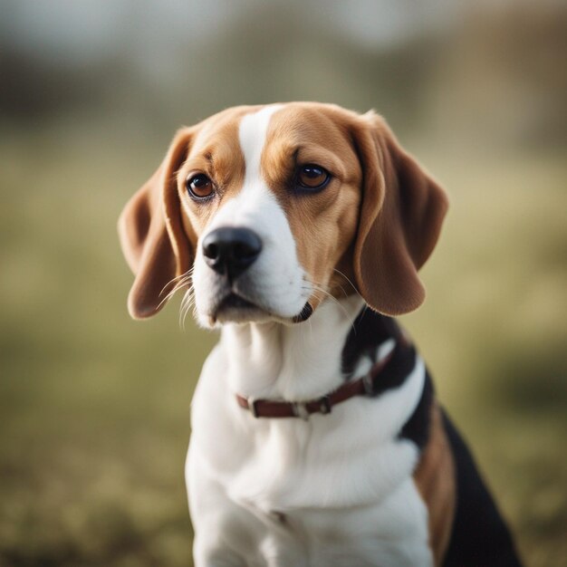 A hyper realistic beagle dog full body with white background