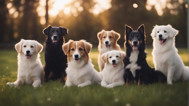 超リアルなかわいい犬のグループ