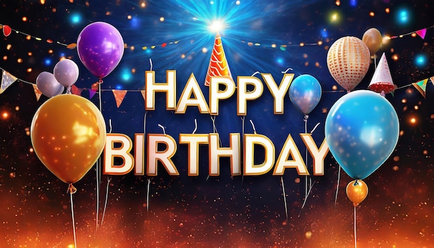 Photo hyper realistic happy birthday theme wallpaper