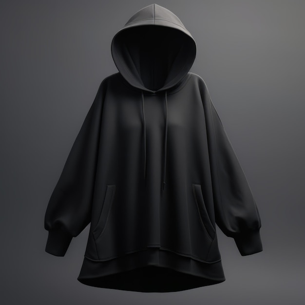 Hyper Realistic Hd Black Dress Hoodie Super Detailed Isolated Design