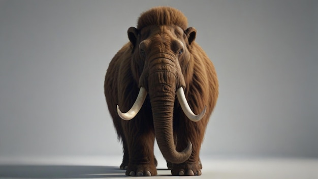 Photo hyper realistic image of a woolly mammoth generate by ai