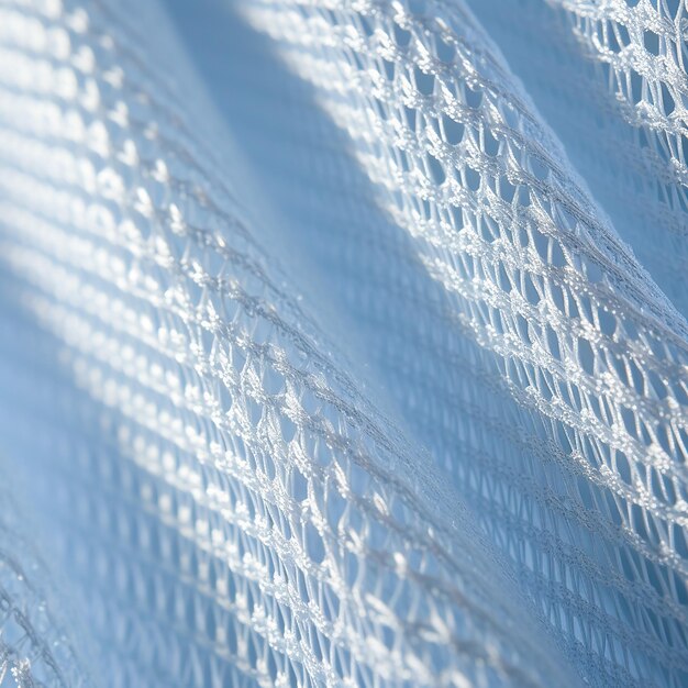 Hyper realistic light thin bamboo 3d knitted textile in a light fresh photographed