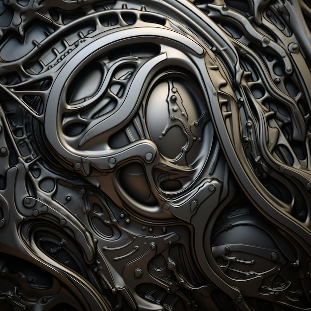 Photo hyper realistic metal texture generated ai