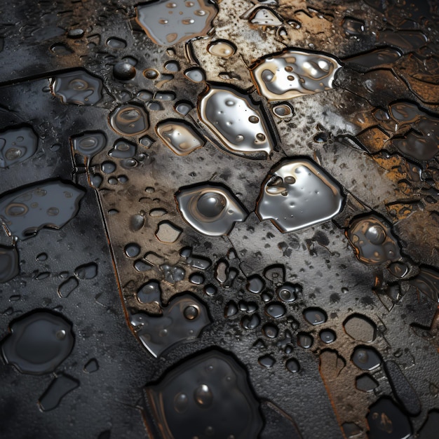 Photo hyper realistic metal texture generated ai