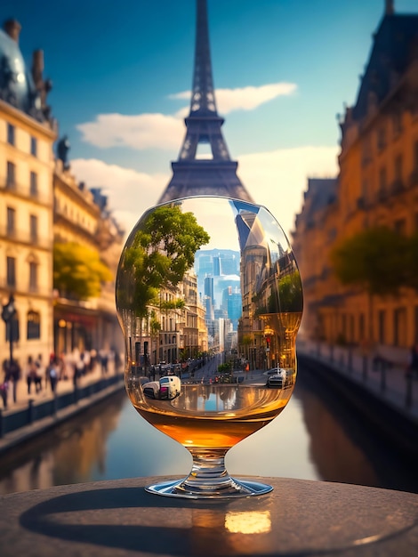 Hyper realistic modern world in a glass the most iconic tourist place Generated by AI