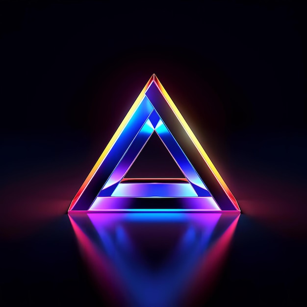 hyper realistic neon colored shape minimalism 8k