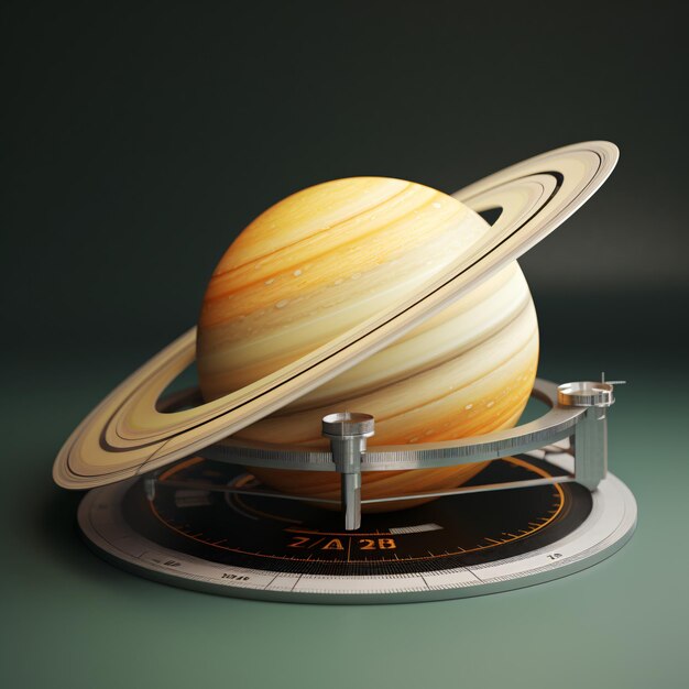 Photo hyper realistic saturn pluton