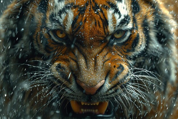 A hyper realistic tiger image